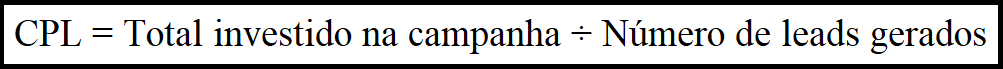 Fórmula de cálculo do CPL