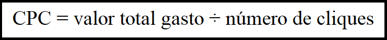 Imagem com a fórmula de cálculo do CPC