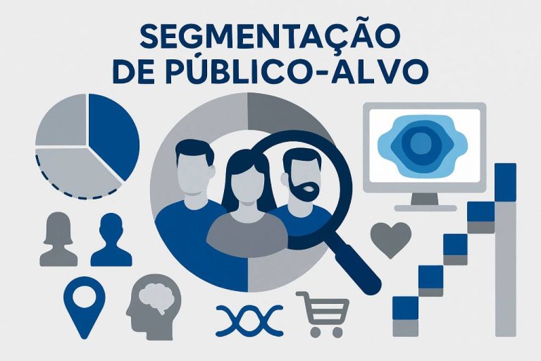 Imagem com gráficos e outros elementos em azul e cinza
